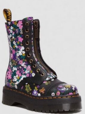 Dr. Martens Sinclair Hi Floral Platform Boots – Women’s US 8 / EU 39 – Rare Blac